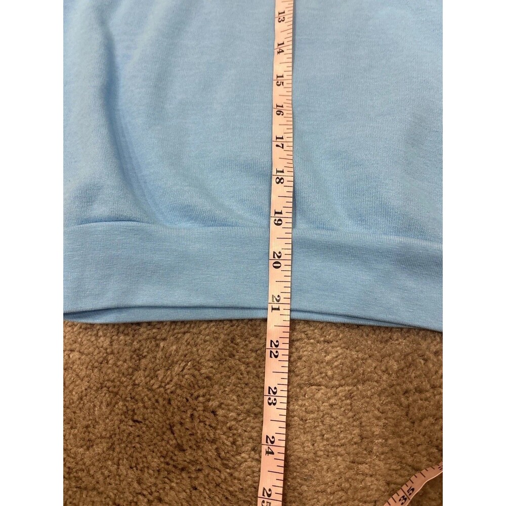 Aviator Nation Glitter Heart Relaxed Crewneck Sweatshirt Blue Size XS New - Picture 8 of 11